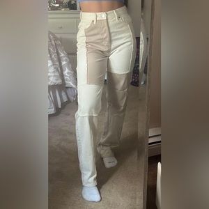 Cream and white Pacsun dad jeans with button up front! Never worn!